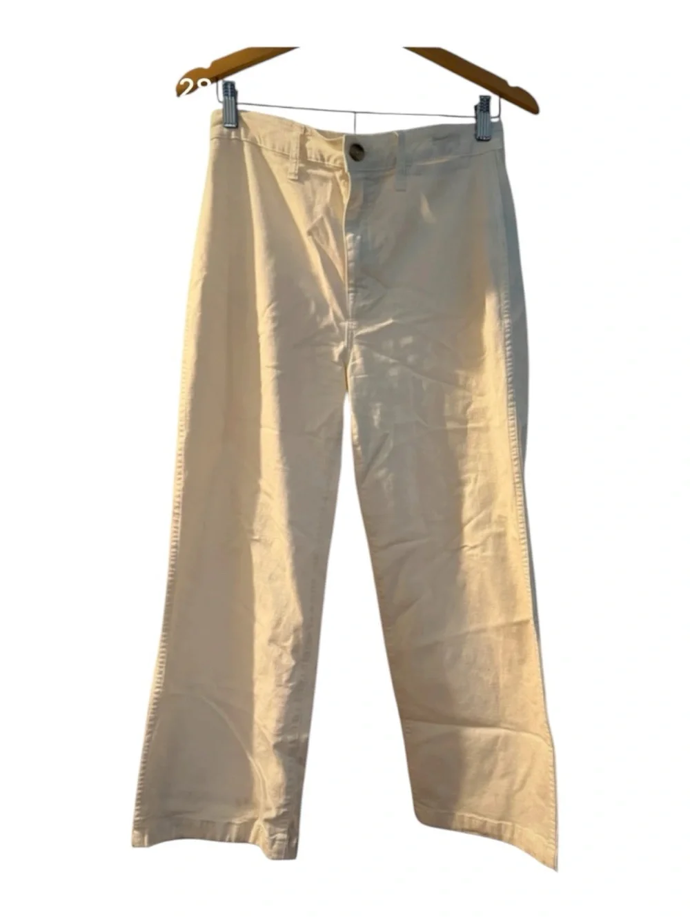 J. Crew Wide-Leg Jeans in Cream